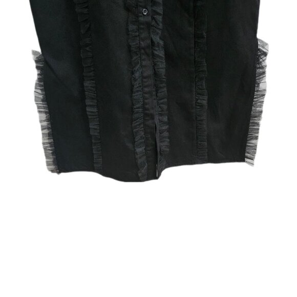 Ghospell Nessa Ruffle Midi Maxi Dress Wednesday Addams Black M - Picture 6 of 13